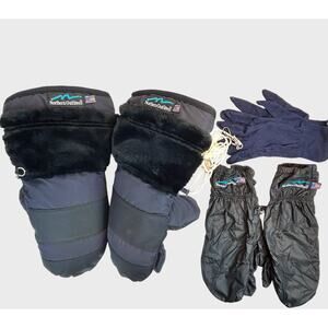 Northern Outfitters EXP 3 Finger Mittens Sz M w/Wind Mitts and Gloves Dark Blue